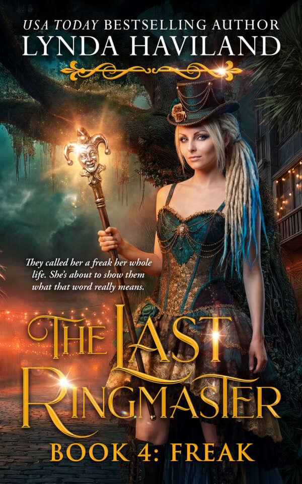 Image of main character Harley holding a jester's scepter